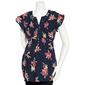 Womens Times Two Flutter Sleeve Floral Tie Waist Maternity Blouse - image 1
