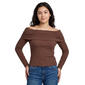Juniors Madden Girl Off the Shoulder Rib Top - image 1