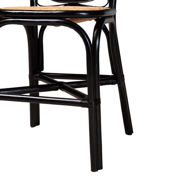 bali & pari Monaco Modern Bohemian Mahogany Wood Counter Stool