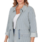 Plus Size Ruby Rd. Set Sail Stripe Snap Front Anorak Jacket - image 4