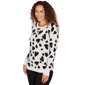 Petite Emaline Dusted Petals Long Sleeve Heart Sweater - image 3