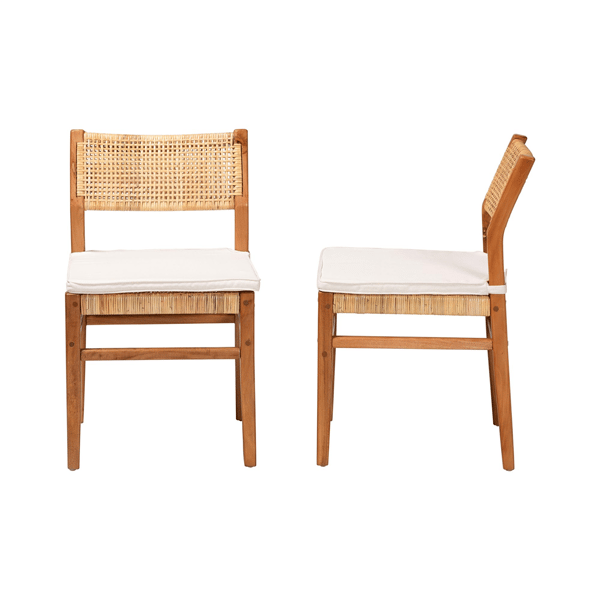 bali & pari Chatura Mahogany Wood 2pc. Dining Side Chair Set