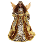 Santa''s Workshop 16in. Black Angel in Leopard Gown Tree Topper - image 1
