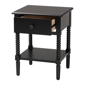 Baxton Studio Braith Farmhouse Black Wood 1-Drawer Nightstand - image 2