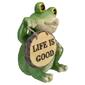 Northlight Seasonal 9in. Life is Good Frog Outdoor Garden Statue - image 3