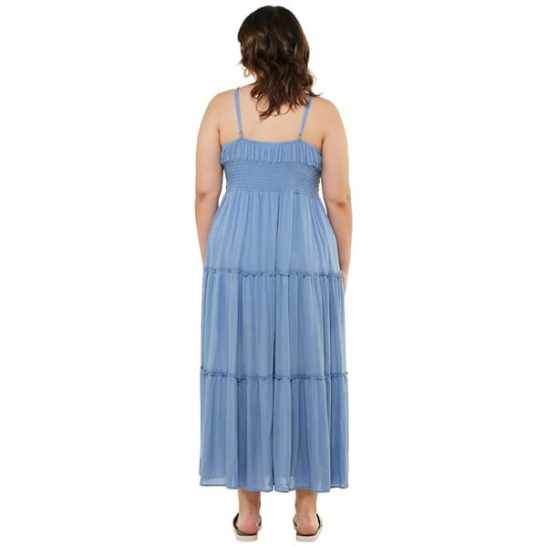 Juniors Plus No Comment Crochet Maxi Dress