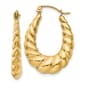 Gold Classics(tm) 14kt. Gold Twisted Hollow Hoop Earrings - image 1