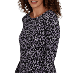Womens Emaline Lavender Revelry Long Sleeve Diamond Blouse