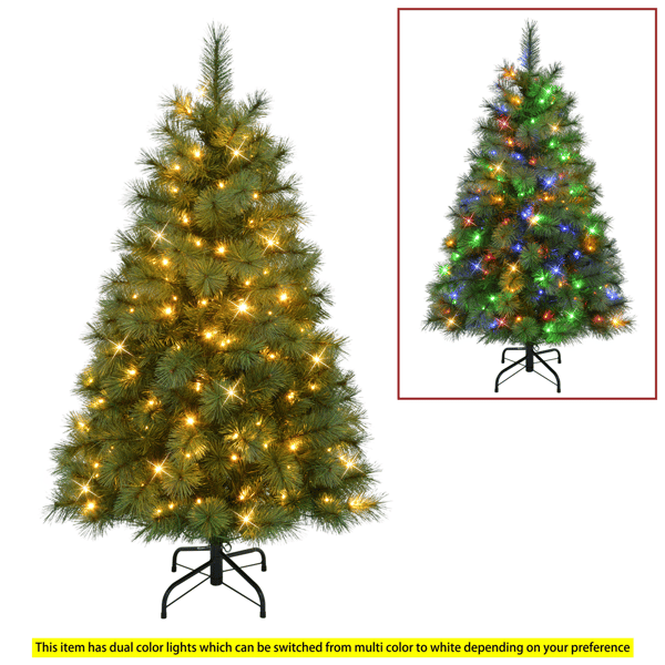 Puleo International 4.5ft. Pre-Lit Wyoming Pine Christmas Tree