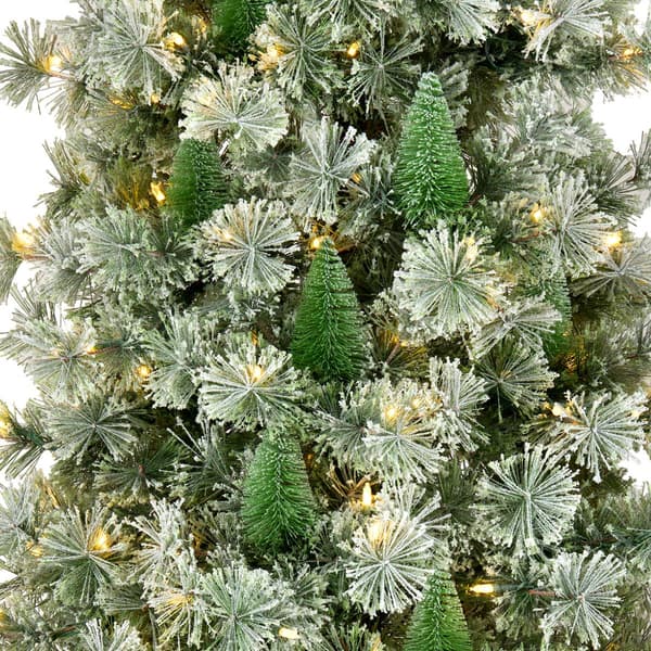 National Tree 7.5ft. Pre-Lit Artificial Snowy Christmas Tree