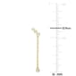 Gold Plated 1/5ctw Lab Grown Diamond Earrings - image 2
