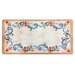 J&V Textiles Cloud Comfort Anti-Fatigue Fleur Cream Kitchen Mat