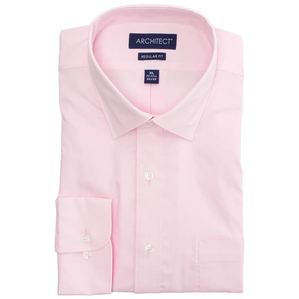 Mens Architect(R) Performance Regular Fit Dress Shirt - Pink Lady