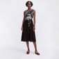 Womens Nina Leonard Sleeveless Color Block Fit & Flare Dress - image 1