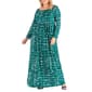 Plus Size 24/7 Comfort Apparel Square Neck Long Sleeve Maxi Dress - image 1