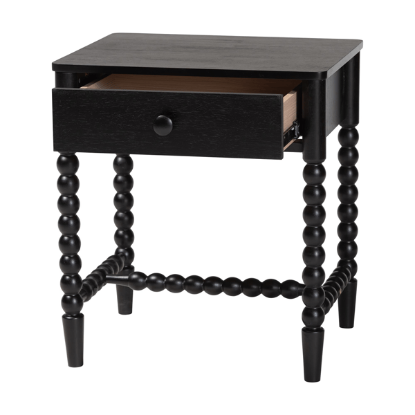 Baxton Studio Brantley Spindle 1-Drawer Nightstand