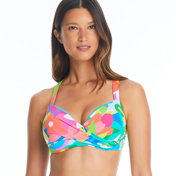 Womens Bleu Away We Go! Over The Shoulder Molded Cup Swim Top - image 