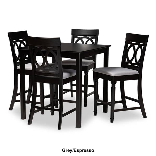 Baxton Studio Verina 5pc. Wood Pub Set