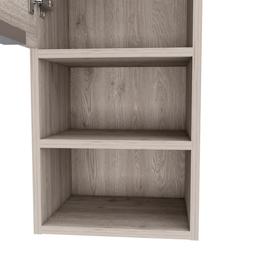 FM FURNITURE Ezra Light Grey Bathroom Cabinet