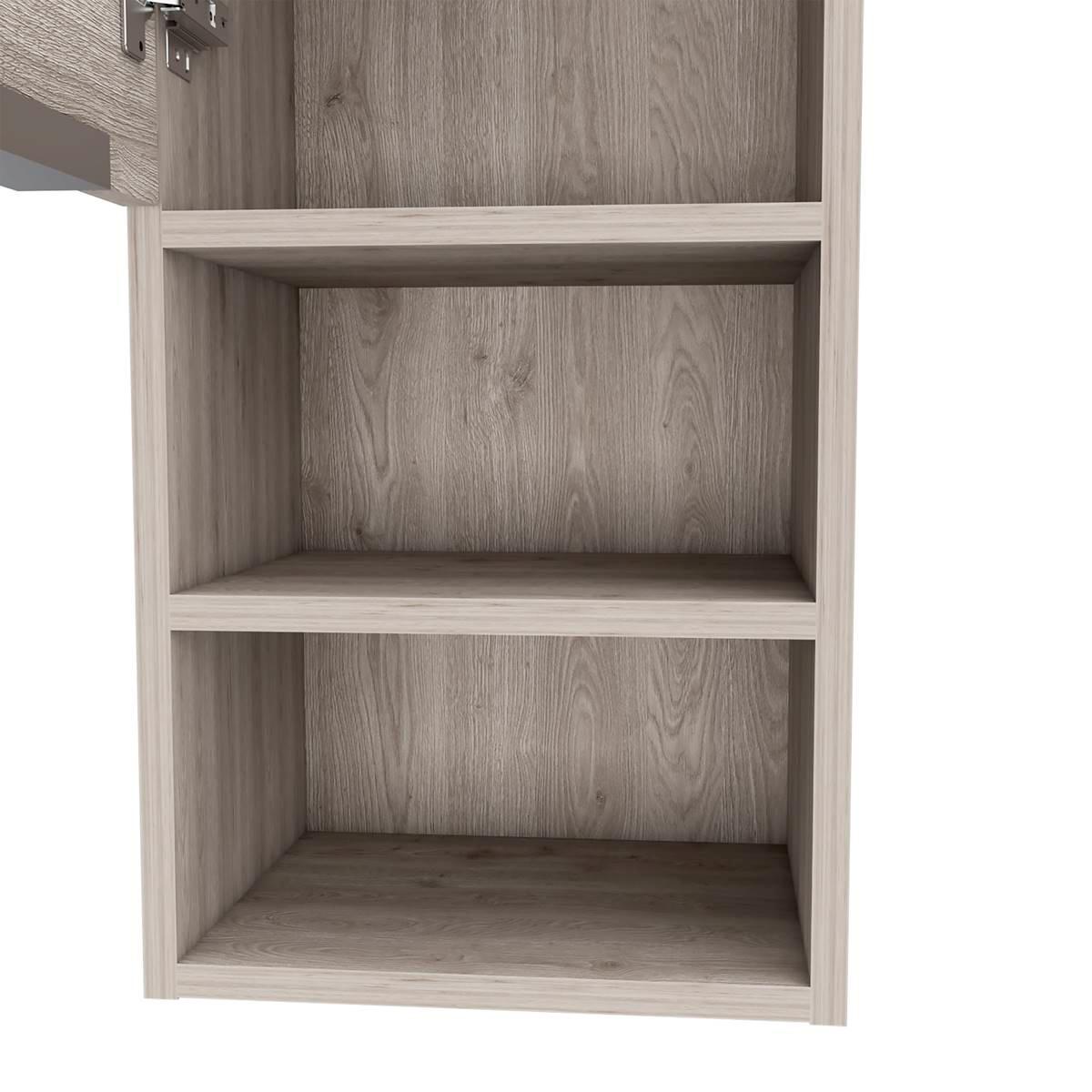 FM FURNITURE Ezra Light Grey Bathroom Cabinet