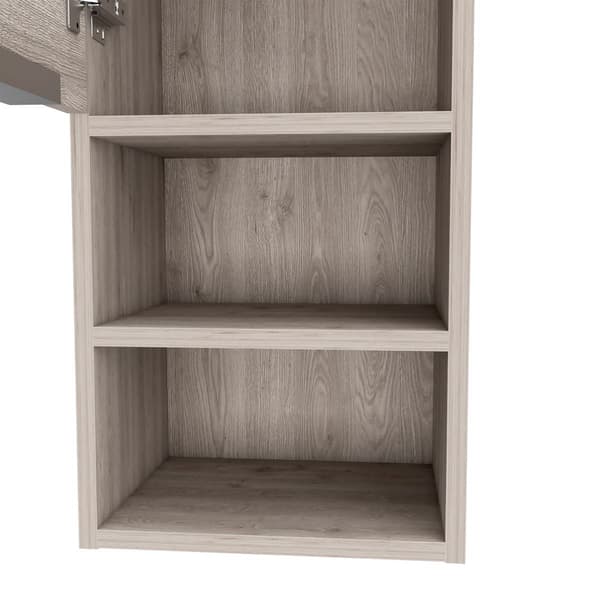 FM FURNITURE Ezra Light Grey Bathroom Cabinet