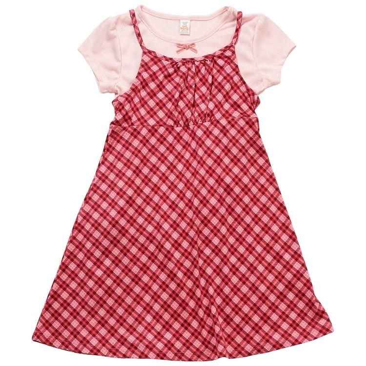 Girls (7-16) Sweet Butterfly(R) Ribbed Tee & Yummy Plaid Jumper
