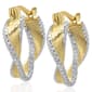 Accents by Gianni Argento Diamond Accent Freeform Hoop Earrings - image 1