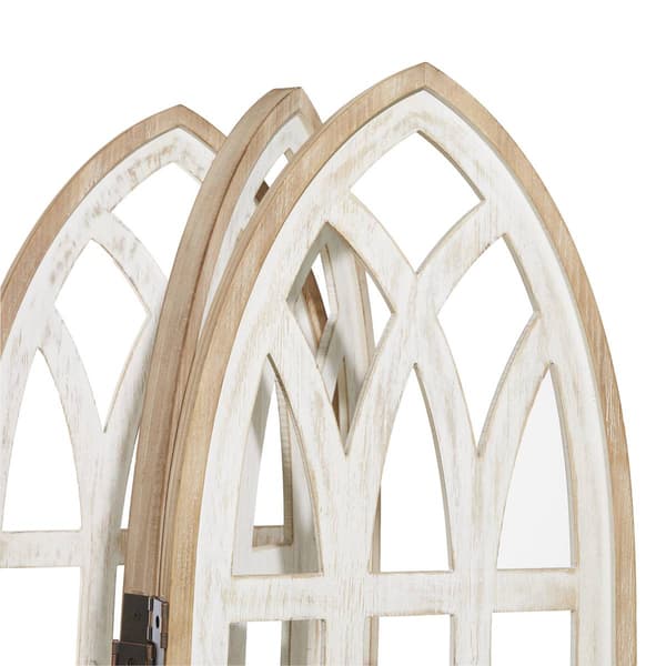9th & Pike&#174; Farmhouse White Wood Room Divider Screen