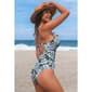 Womens Cupshe Lace Trim Floral One Piece Swimsuit - image 3