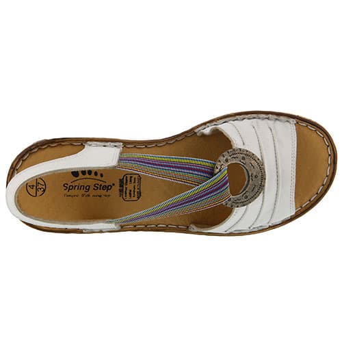 Womens Spring Step Karmel Slingback Sandals - White