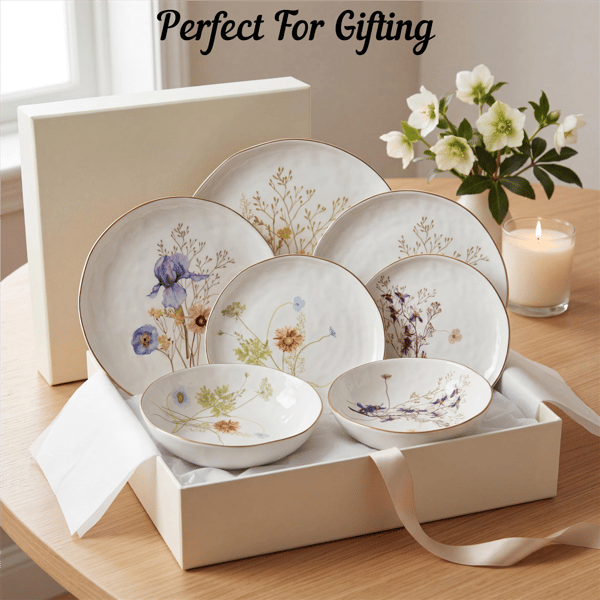 Sango Gansevoort Wildflower 12pc. Luxury Porcelain Dinnerware Set