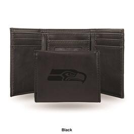 Mens NFL Seattle Seahawks Faux Leather Trifold Wallet