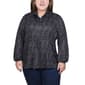 Womens NY Collection Empire Waist Button Front Cheetah Blouse - image 1