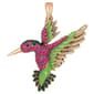 Wearable Art Multi-Color Crystal Hummingbird Enhancer Pendant - image 1