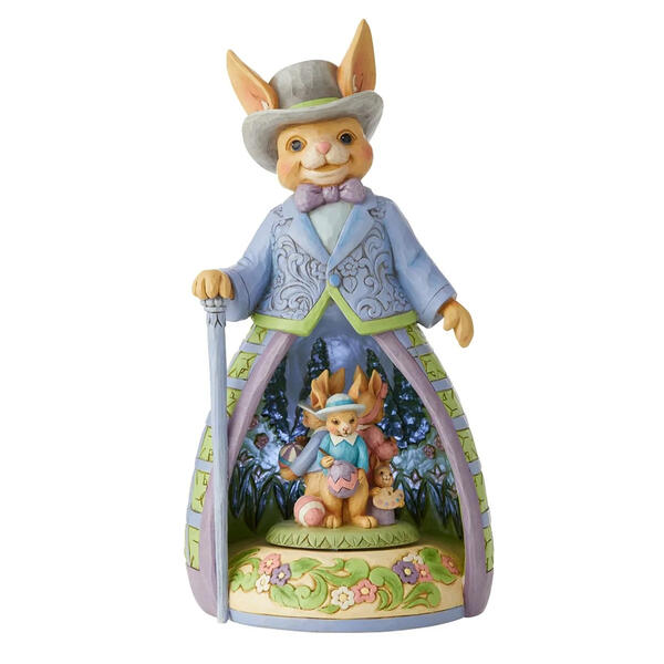 Jim Shore 11in. Easter Bunny Light Rotating Figurine - image 