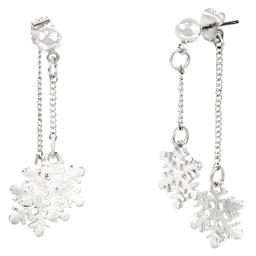 Snowflake Front & Back Drop Earrings