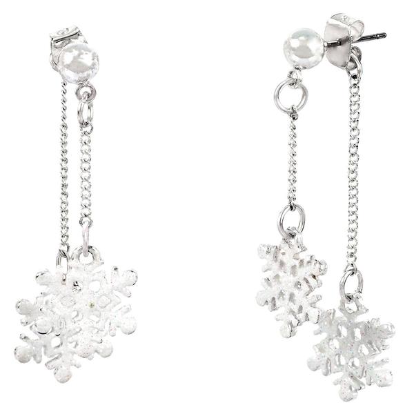 Snowflake Front & Back Drop Earrings - image 
