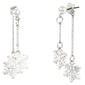 Snowflake Front & Back Drop Earrings - image 1