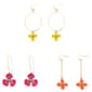 Ashley Cooper(tm) Tri-Tone Flower Trio Earring Set - image 1