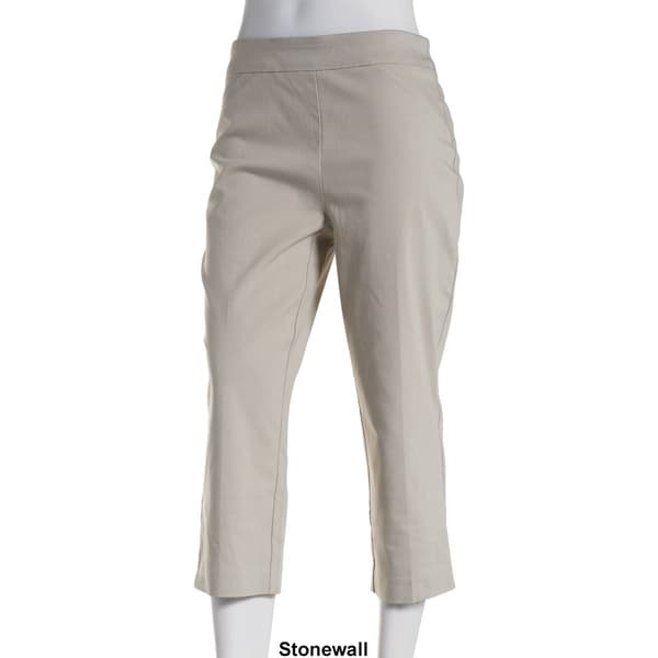 Womens Briggs Basic Pull On Millennium Split Hem Capri Pants