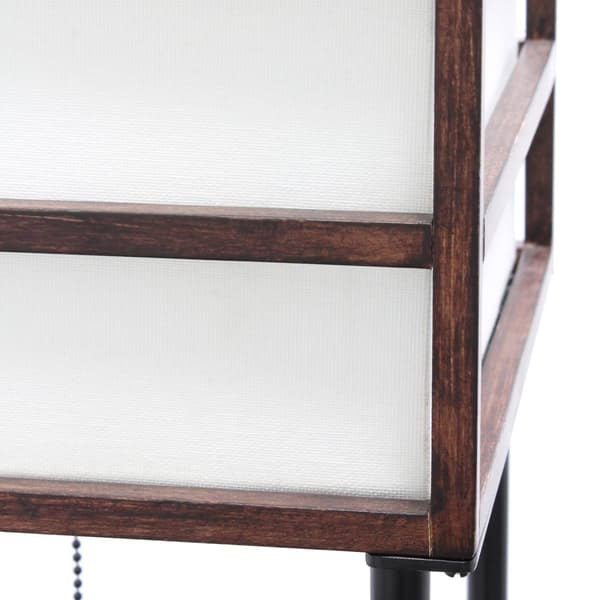 Lalia Home 1 Light Metal Etagere Floor Lamp w/Shelves & Shade
