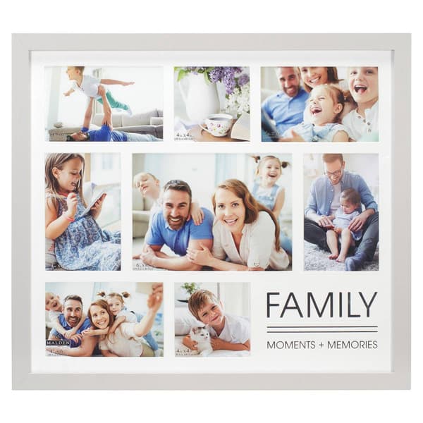 Malden 8-Opening Family Grey Collage Frame - image 