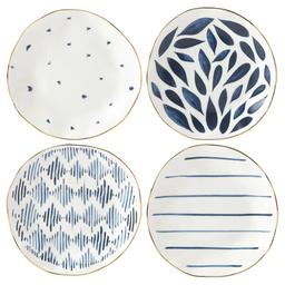 Lenox(R) Blue Bay(tm) 4pc. Appetizer Plate Set