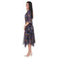 Womens Rabbit Rabbit Rabbit Surplice Neck Foil Chiffon Midi Dress - image 2