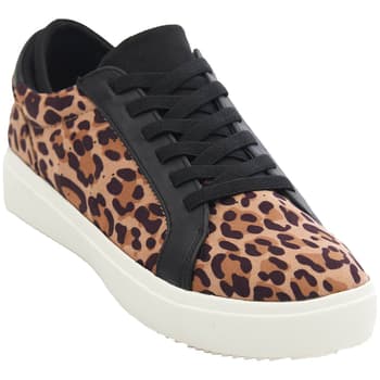 Womens Dr. Scholl’s Wink Lace Leopard Fashion Sneakers - Boscov's