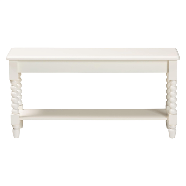 Baxton Studio Bayard Accent Bench with Bobbin Legs