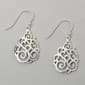 Ellen Tracy Sterling Silver Filigree Drop Earrings - image 1