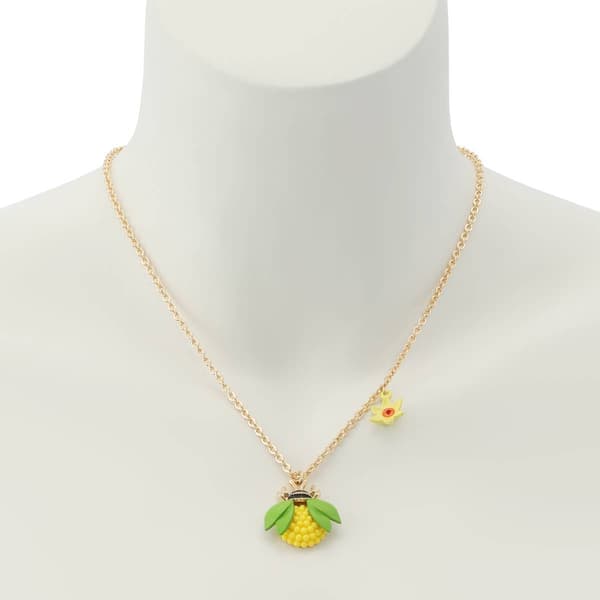 Betsey Johnson Hothouse Bloom Bee Pendant Necklace
