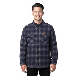 Mens Mountain Ridge Flannel Shirt Jacket - Blue/Grey