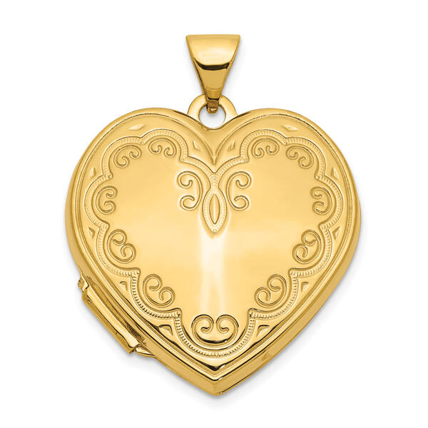 Gold Classics&#40;tm&#41; 14kt. Gold Heart Locket Pendant - image 